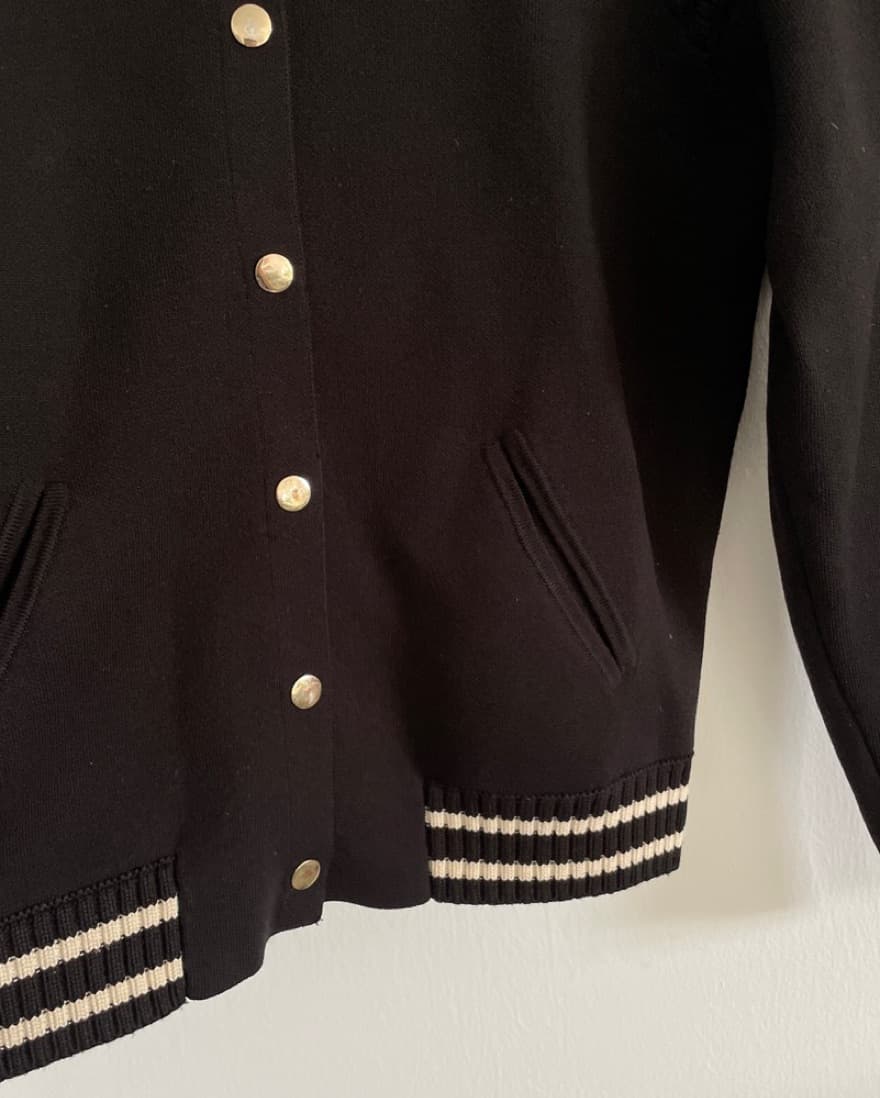 Maje Black Bomber Jacket - Image 3