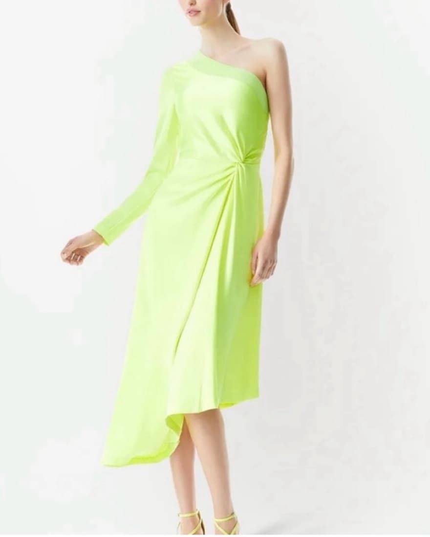 One Arm Yellow Alice & Olivia Dress - Image 1