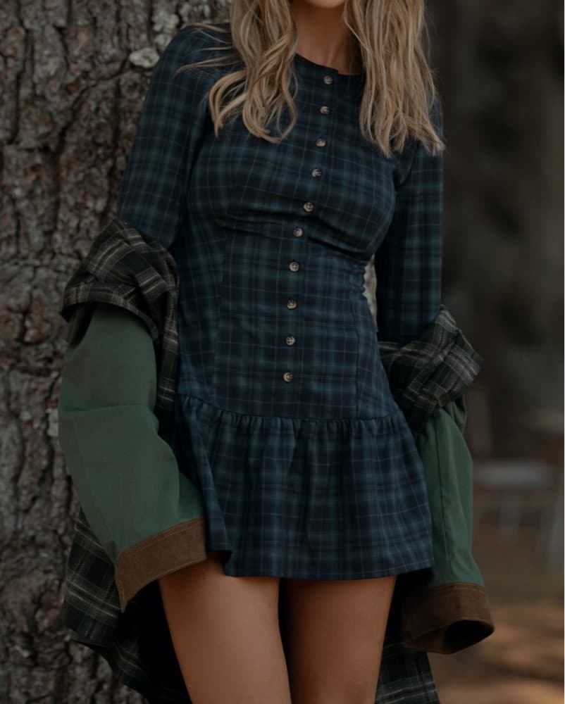 Dairy Boy Meadow Dress In Tahoe - Image 1