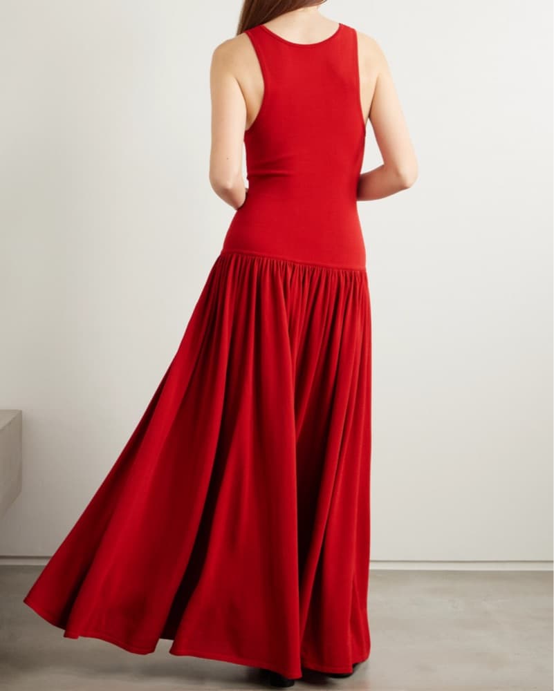 Vibrant Red Maxi Dress - Image 2