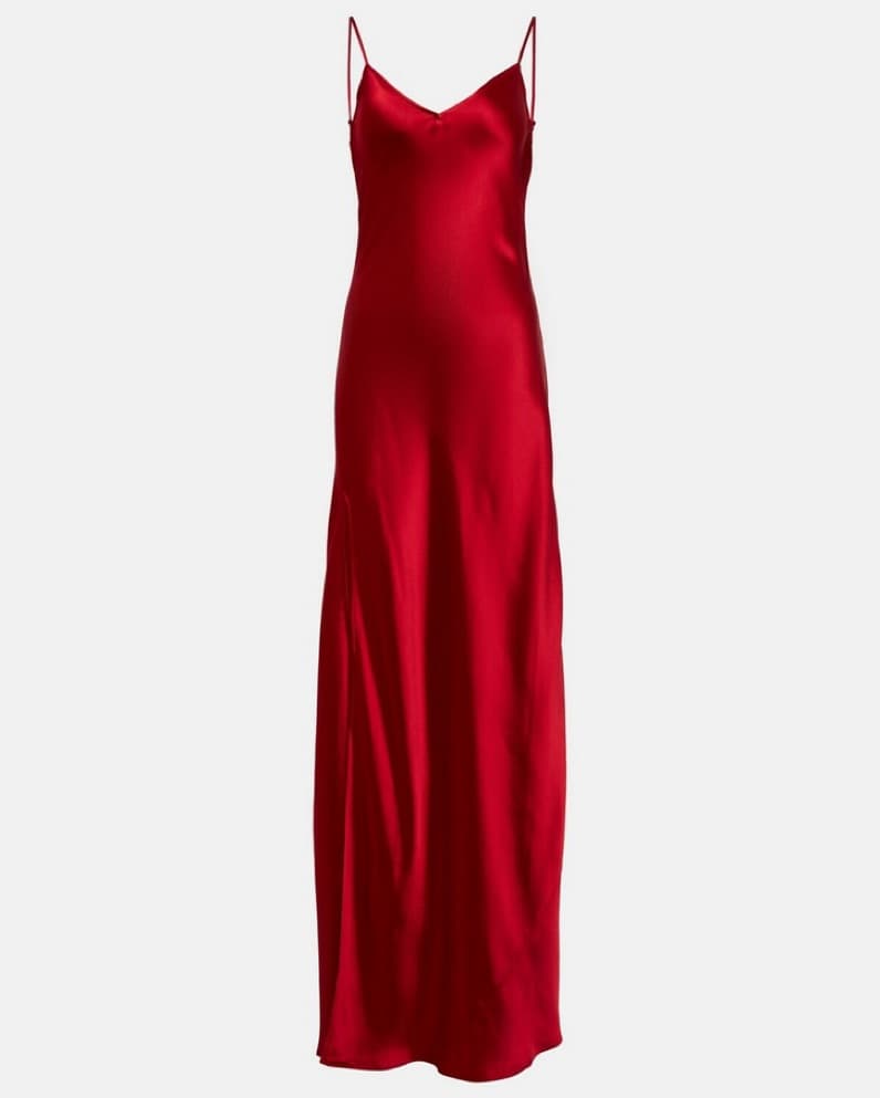 Red Maxi Slip Dress Staud - Image 5