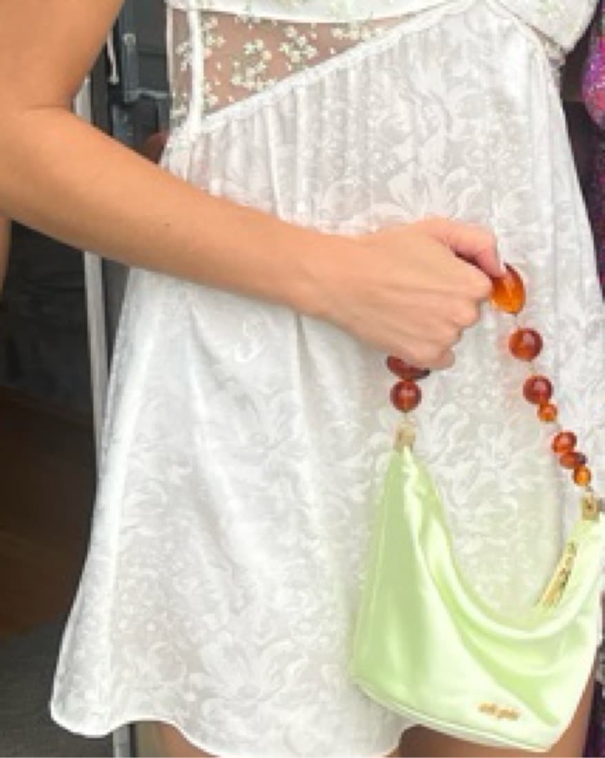 Cult Gaia Green Satin Purse - Image 2