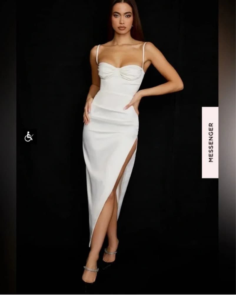 House of CB Flora Ivory Satin Corset Mid - Image 4