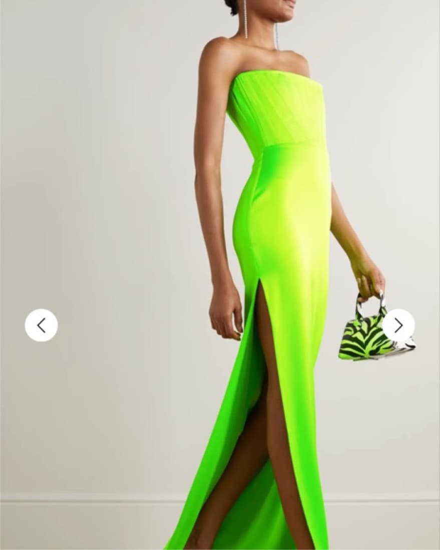 Benton Strapless Neon Satin-crepe Maxi - Image 2
