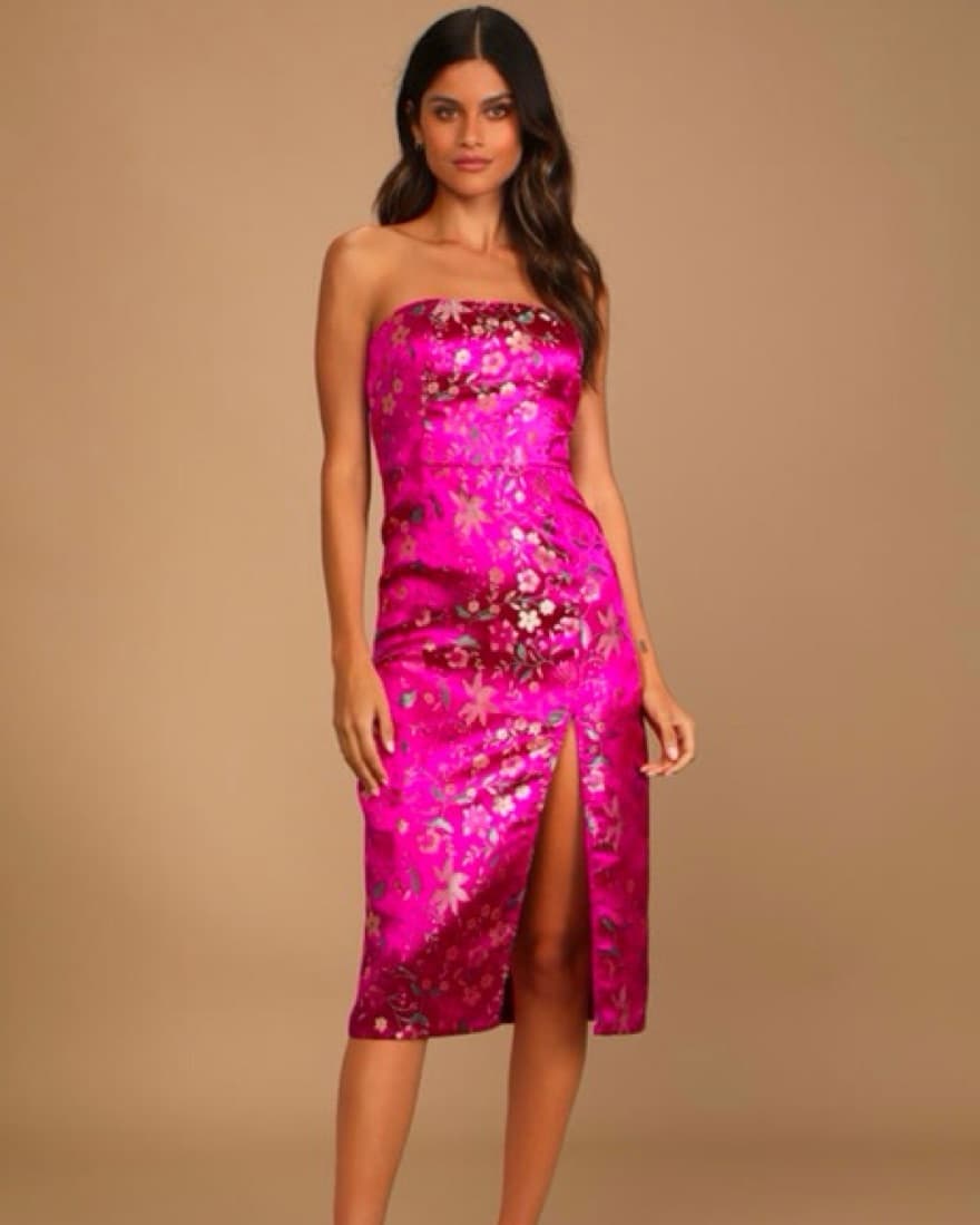 Satin Midi Dress - Image 2