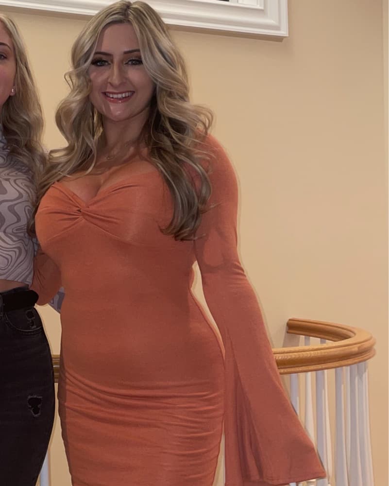 70s Vibe Orange Dress - Image 2