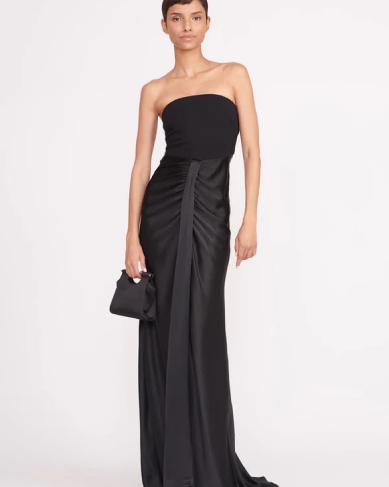 Staud Black Satin Gown - Image 1