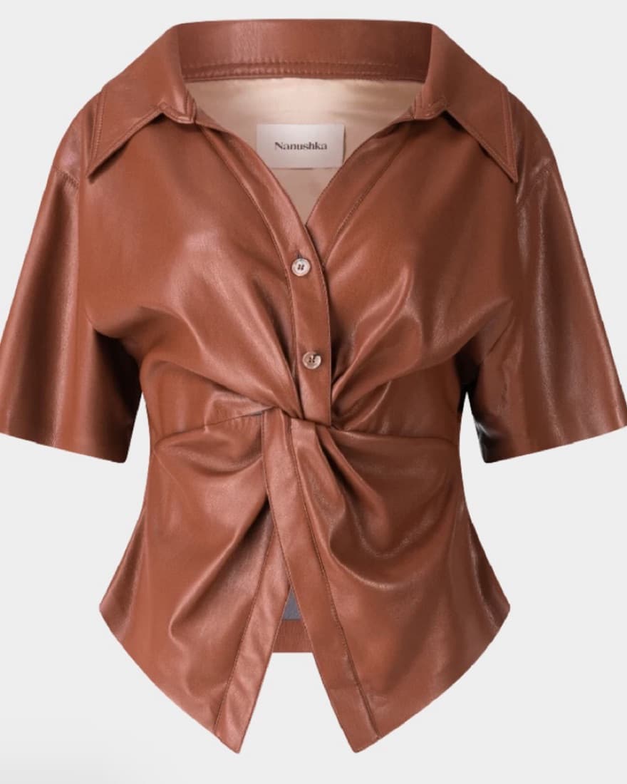 Nanushka Leather Twist Top - Image 1