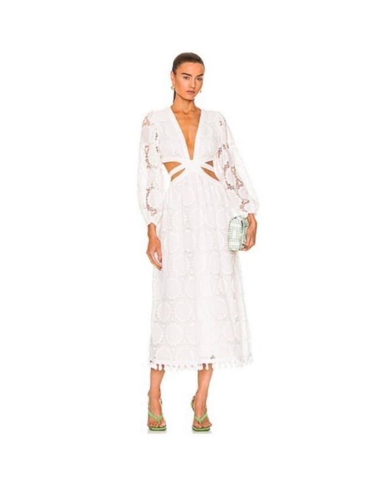 Alexis Stran Plunge Neckline Cutout Croc - Image 1