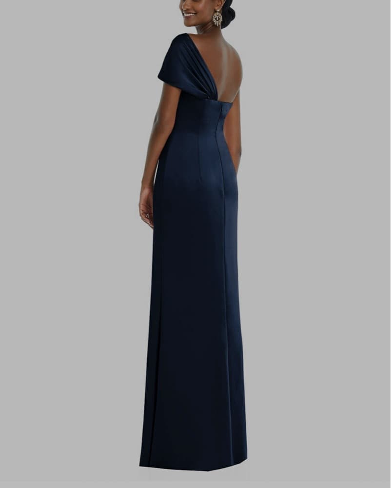 Dessy Black Floor Length Gown - Image 6
