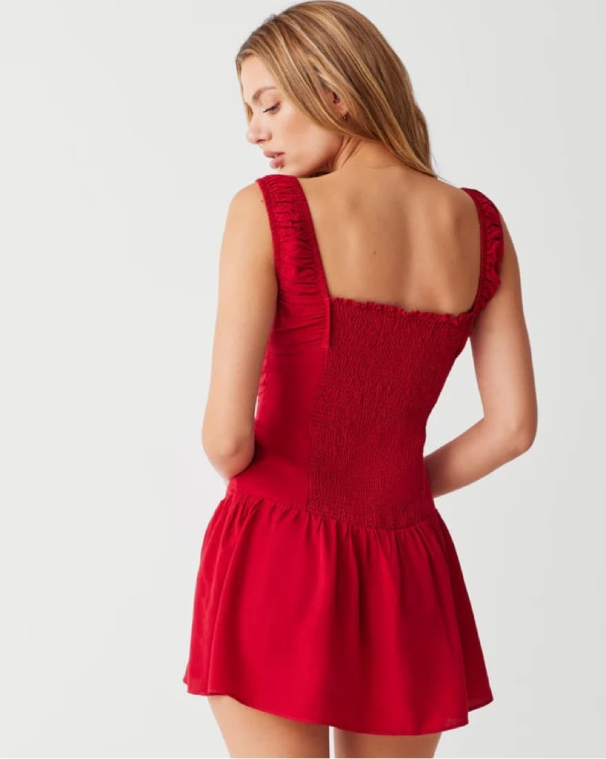 Red Corset Mini Dress - Image 2