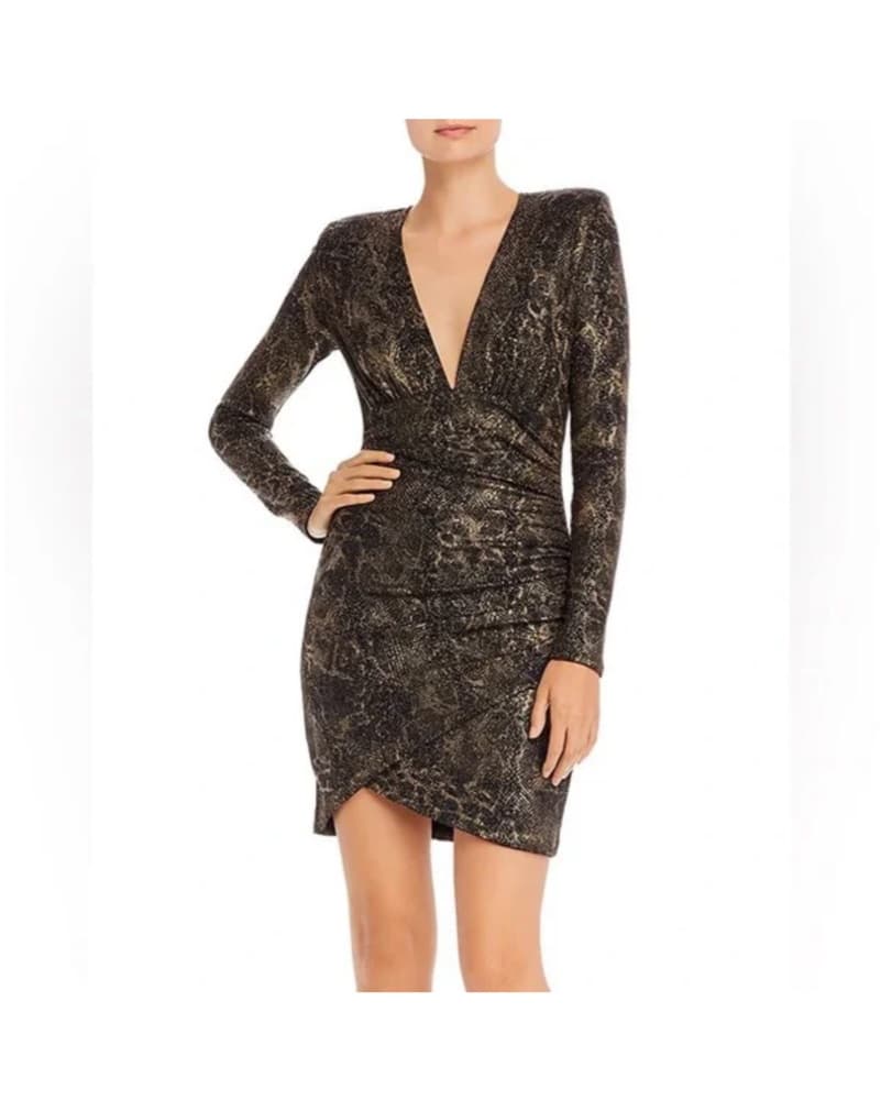 ALICE+OLIVIA Diaz Ruched Snake Print  - Image 2