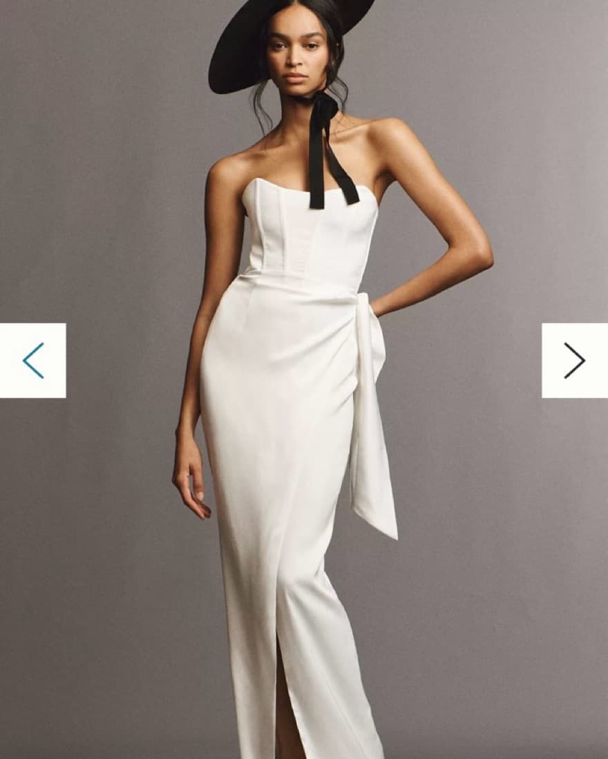 V. Chapman June Corset Front-Slit Gown - Image 1