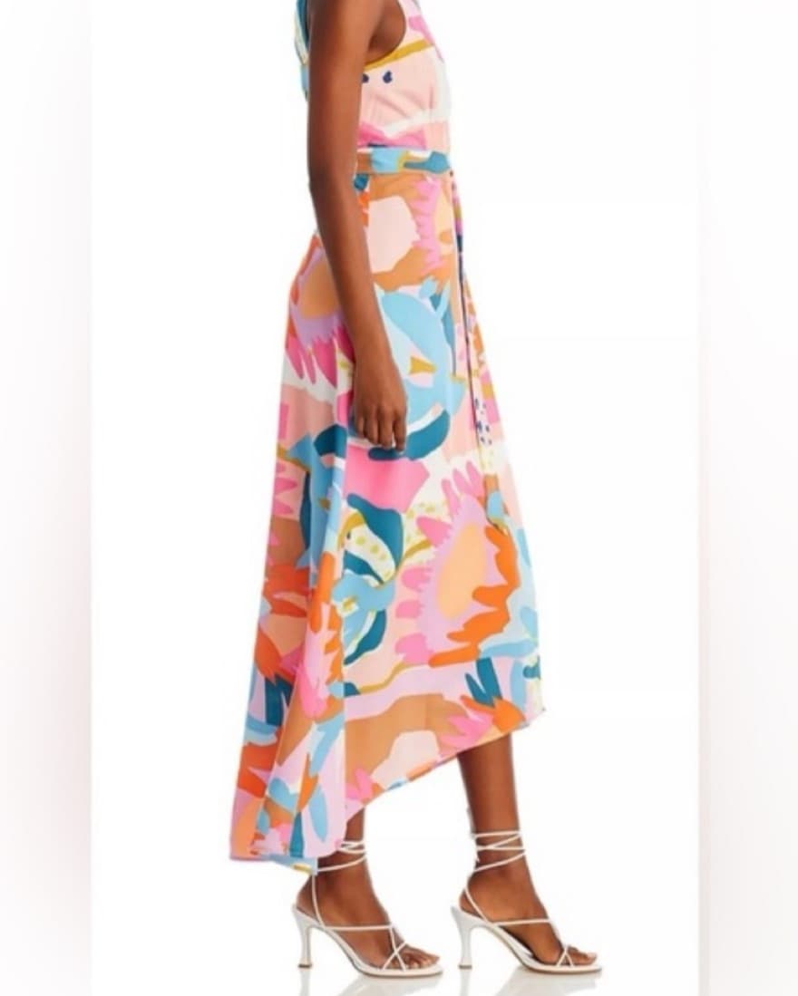 Aqua Bloomingdale’s Multi Color Wrap Dress - Image 5