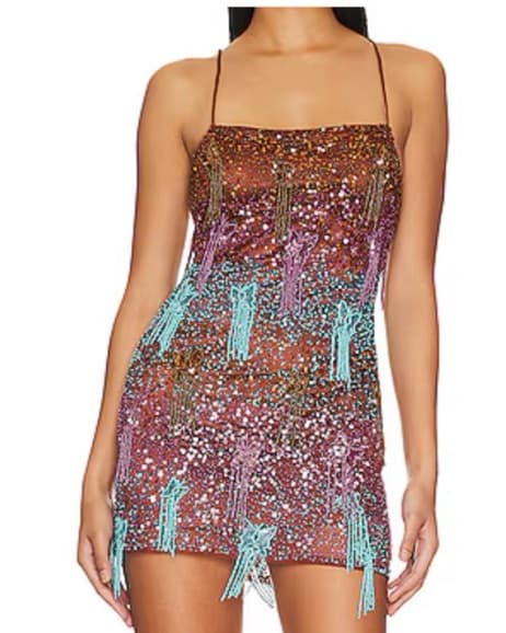 LPA Barbi Beaded Micro Mini Dress  - Image 3