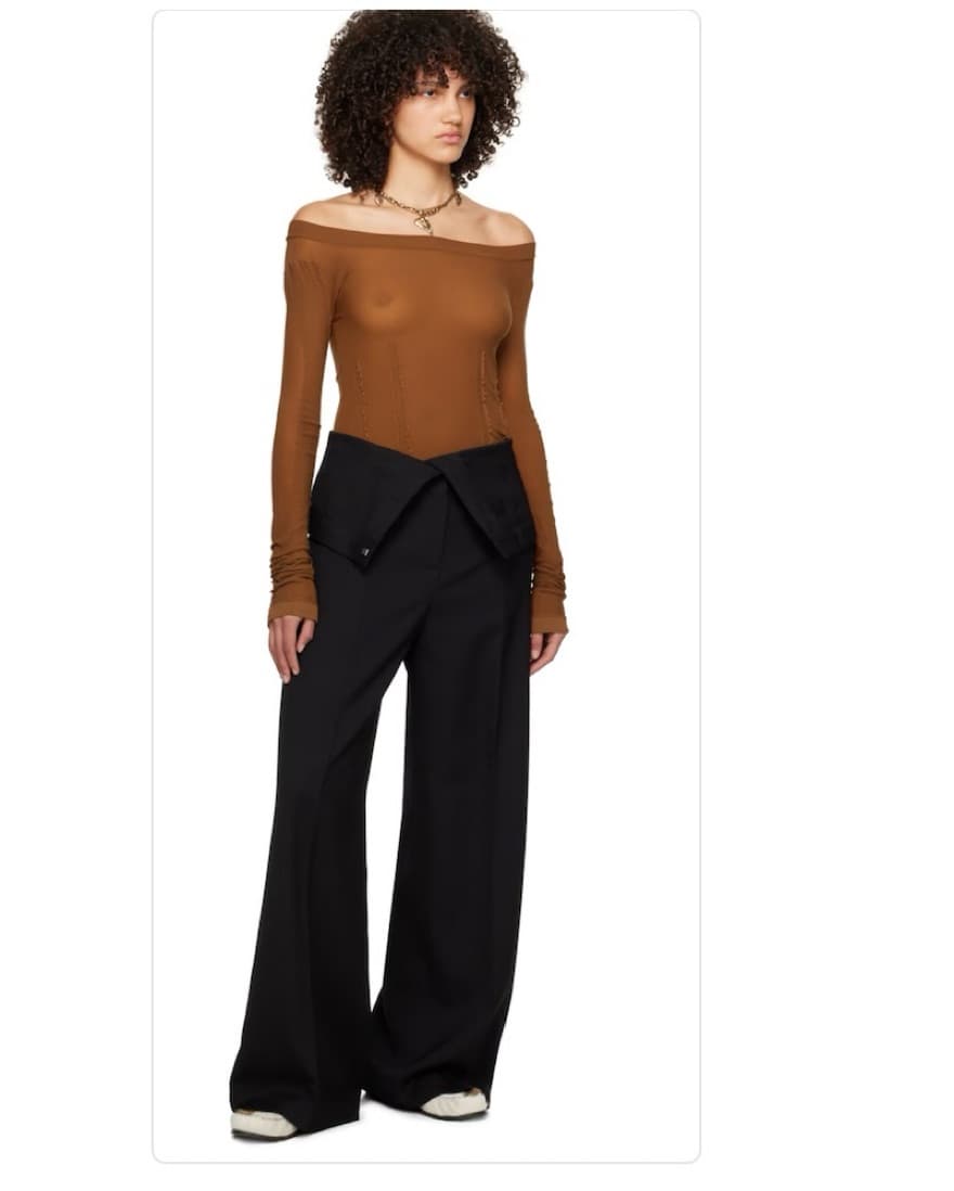 Acne Studios Tailored Fold Over Trousers - Image 1