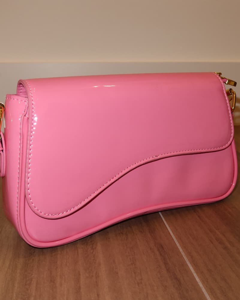 Modern Pink “Leather” Shoulder Purse - Image 3