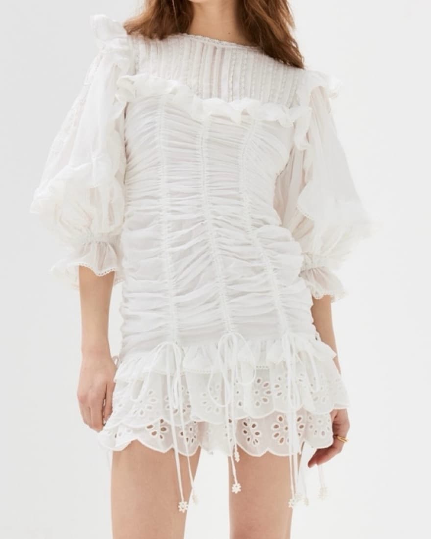 Farmrio White Lace Minidress - Image 1