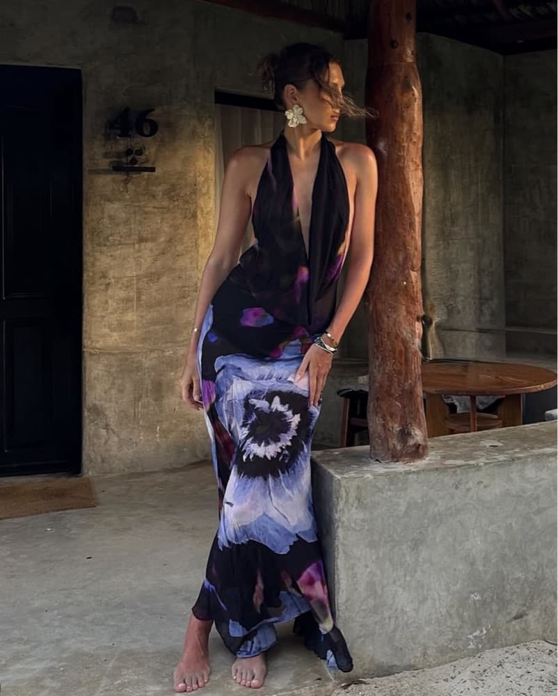 Rat & Boa Antonella Black Floral Dress - Image 2