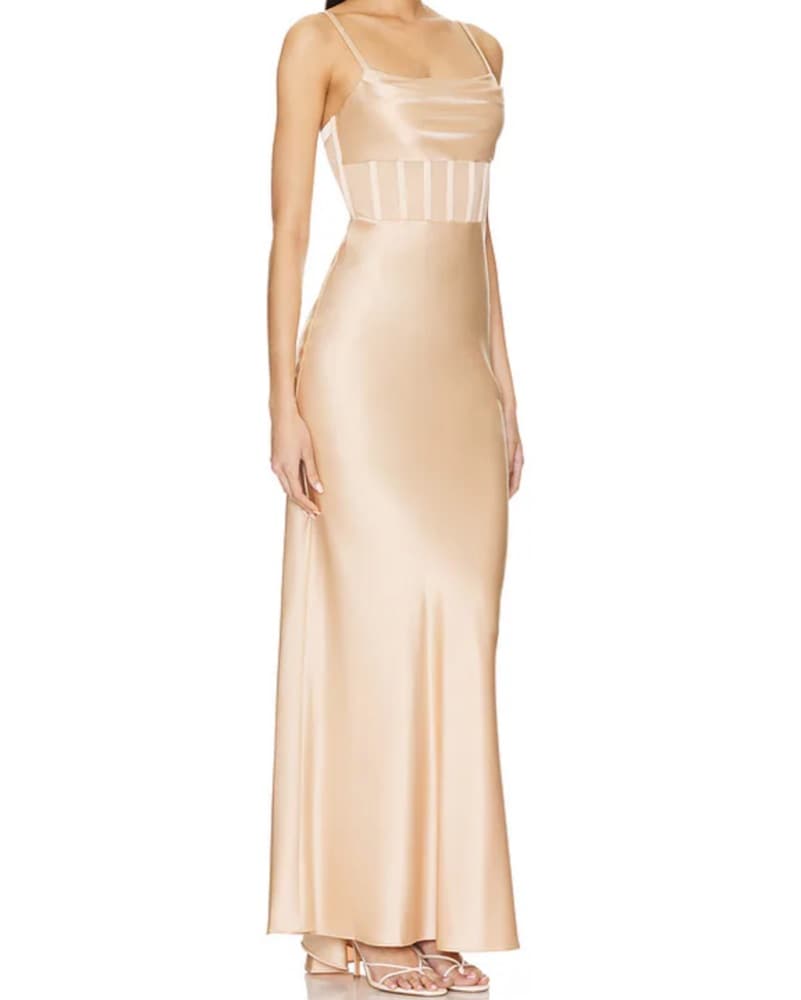 Alice + Olivia Gold Formal Dress - Image 1