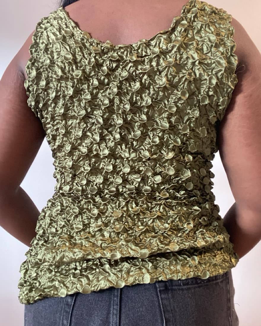 Vintage Green Popcorn Top - Image 3