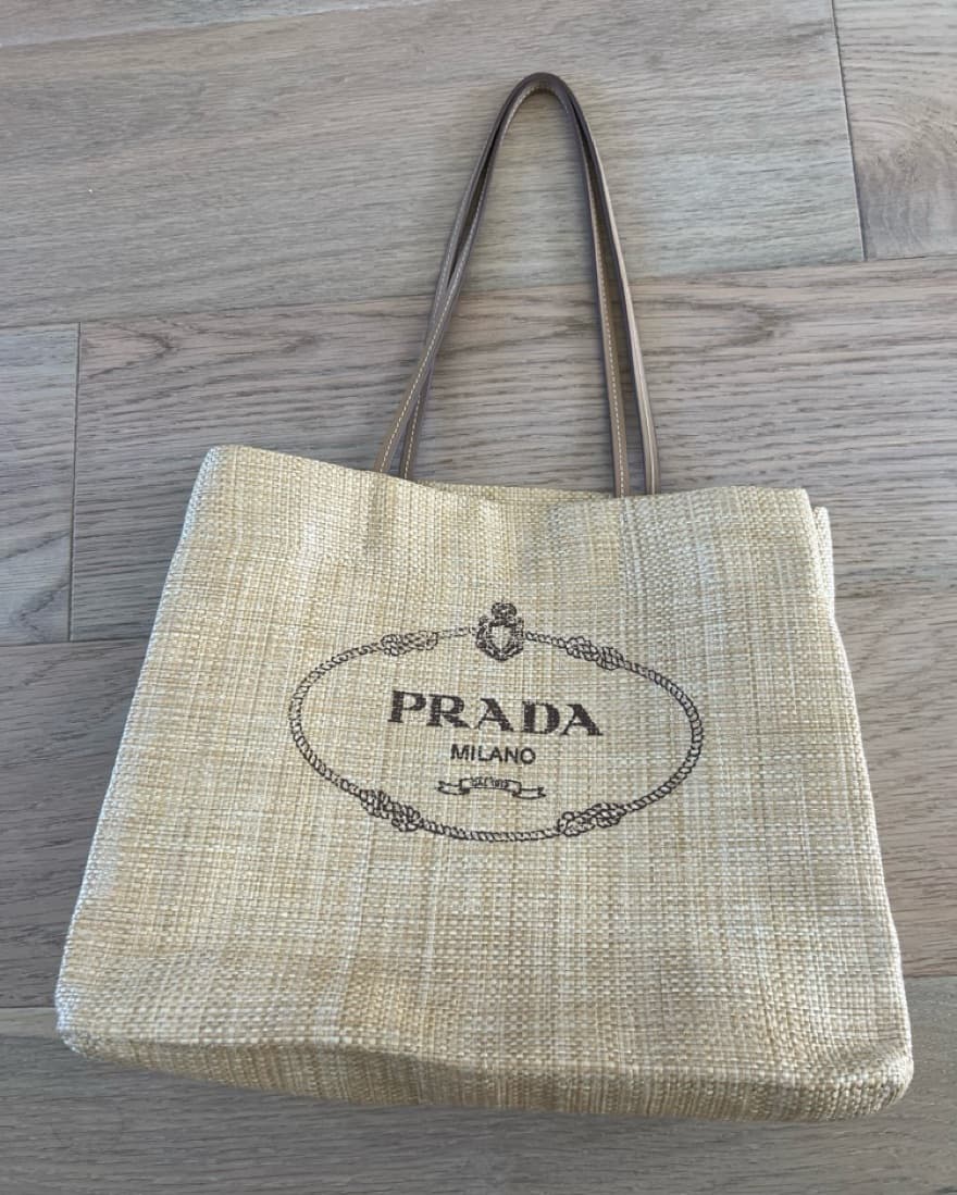 Prada Raffia Beach Bag Small  - Image 1