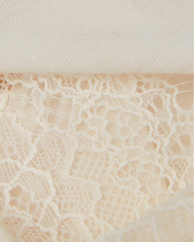 Intimissimi Ultralight Cashmere Lace Long Sleeve White Top - Image 6