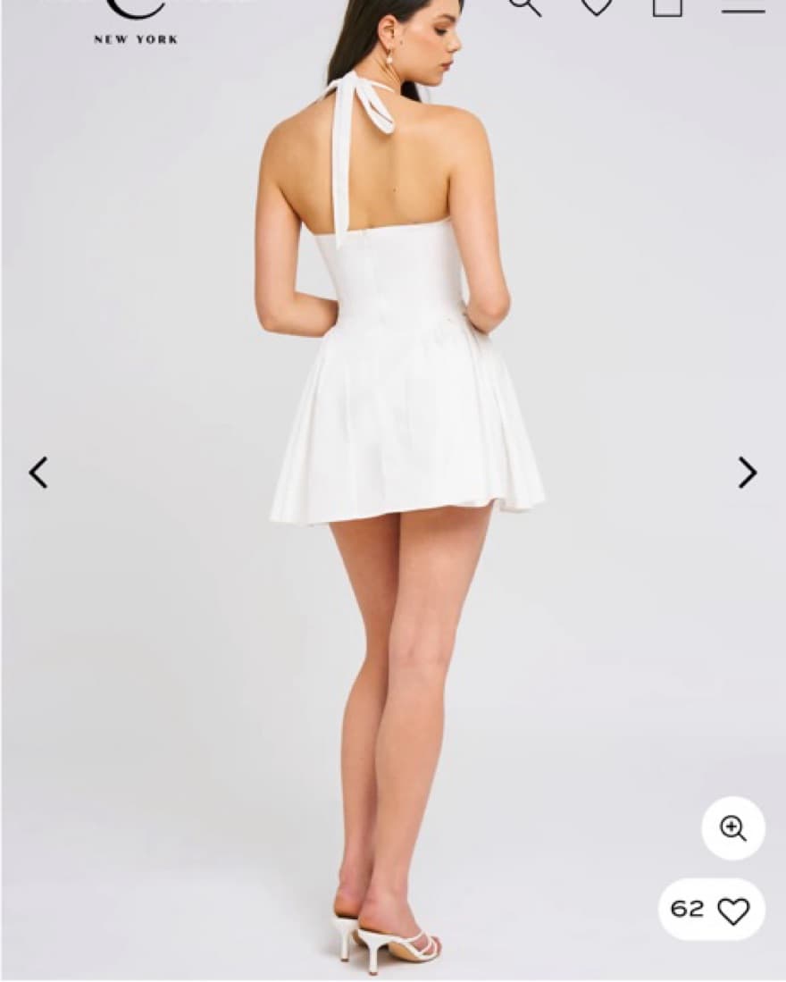 Miss Circle Embroidery Halter Mini Dress - Image 3