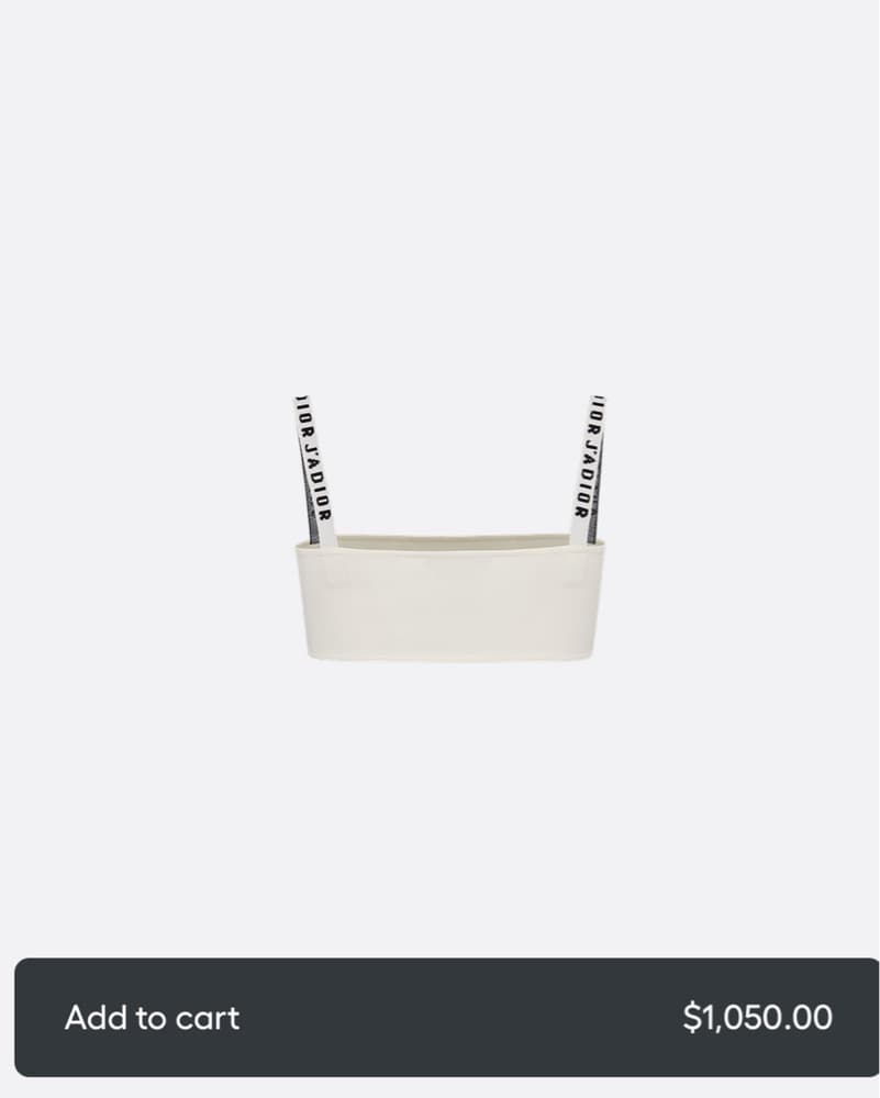 Christian Dior Jadior Bralette Top White - Image 2