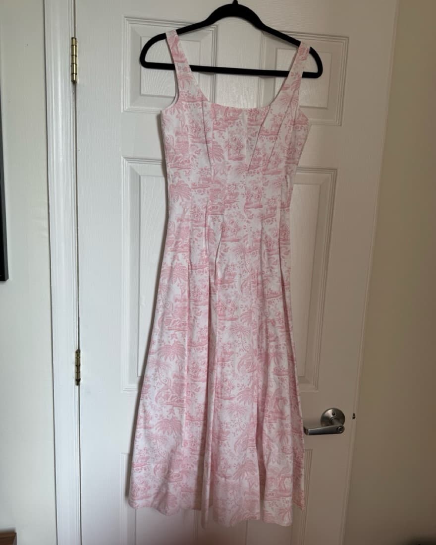 STAUD Wells Dress in Cherry Blossom - Image 4