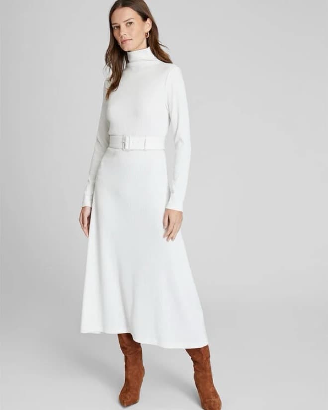 Club Monaco White Knit Maxi Dress - Image 1
