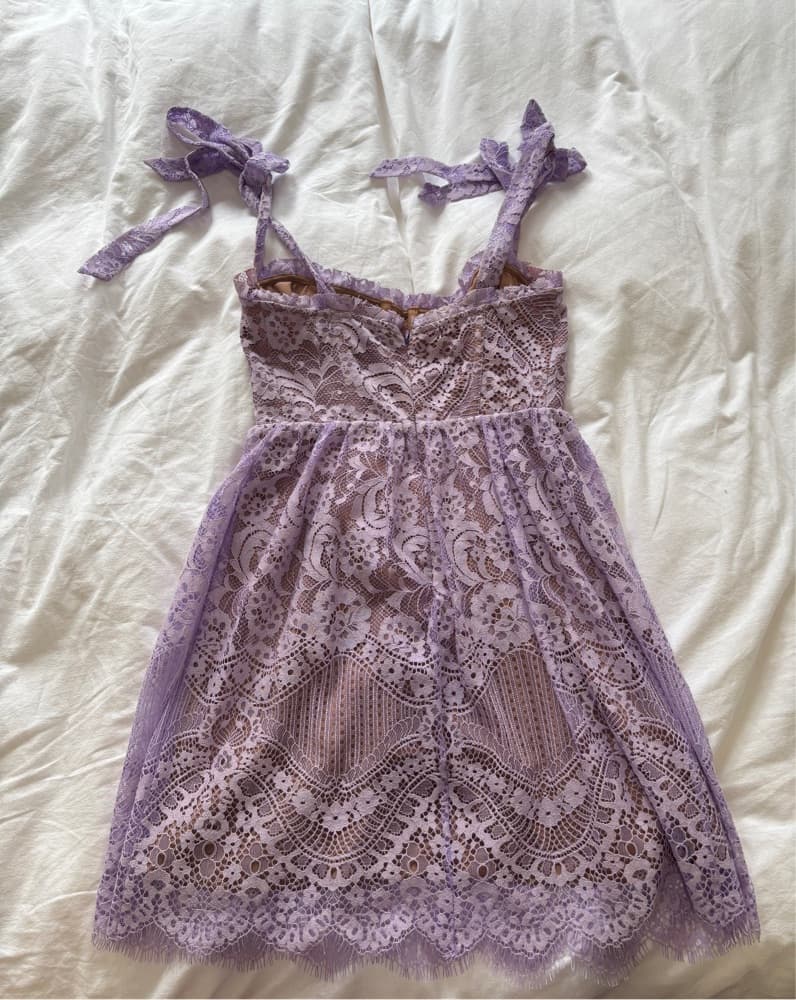 For Love And Lemons Purple Lace Dress - Image 4