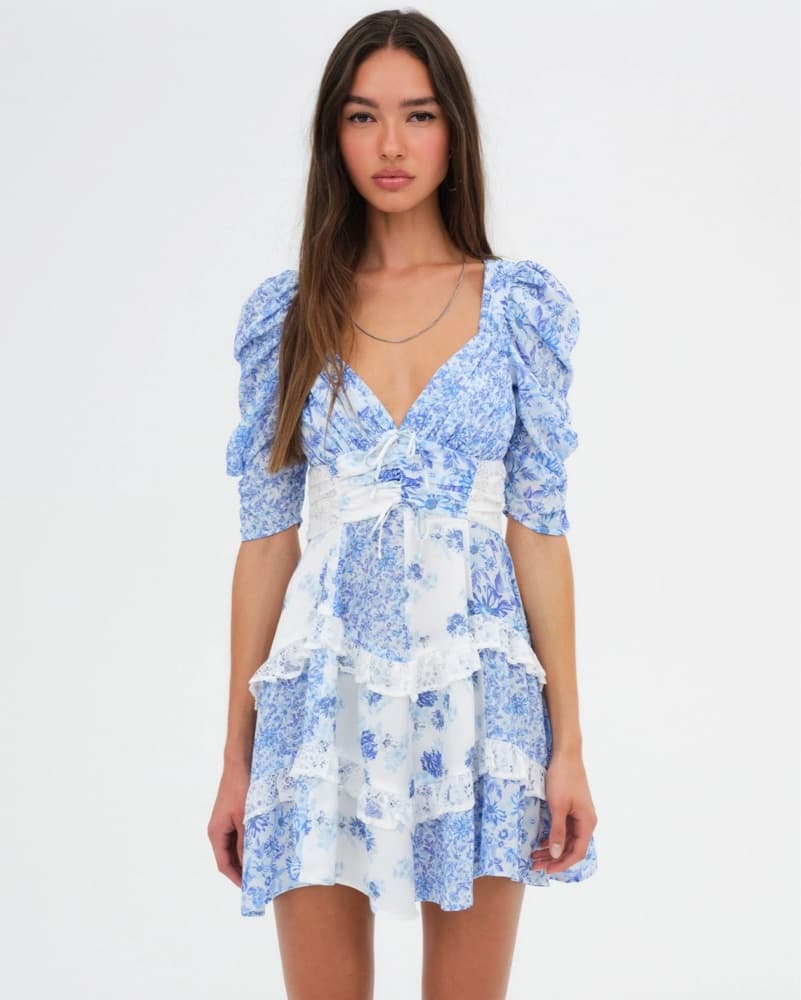 For Love And Lemons Floral Mini Dress - Image 1