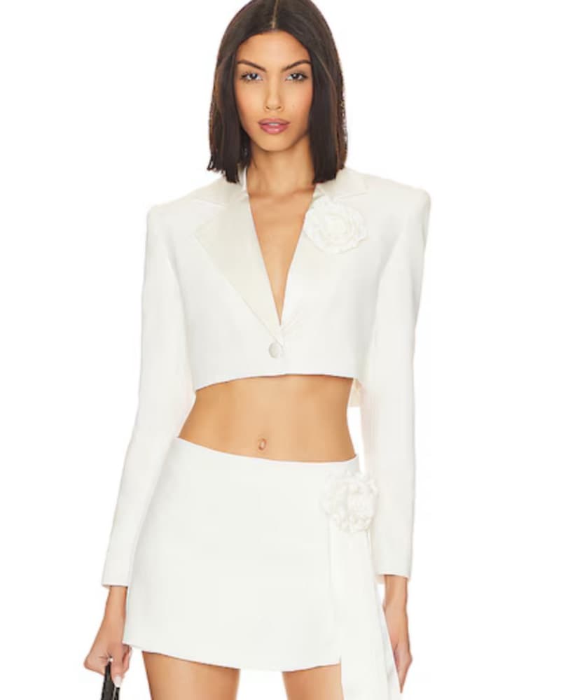 Amanda Uprich Silk Tuxedo Blazer Jacket - Image 2
