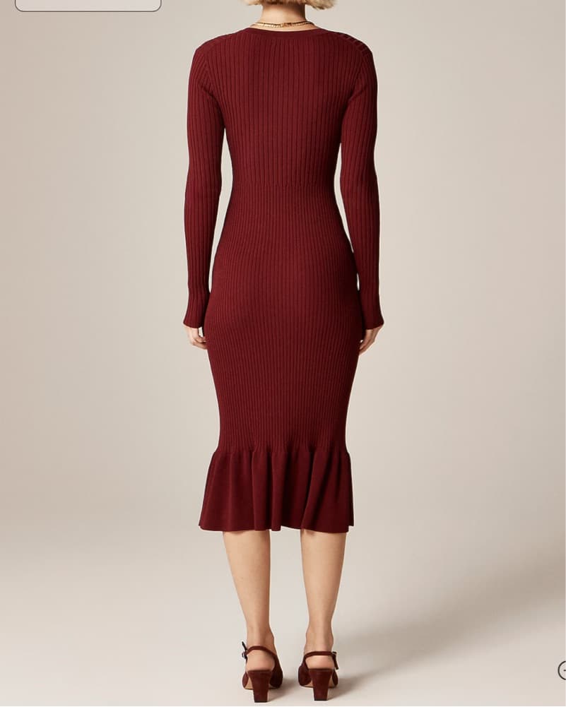 Super-Stretch Ruffle Sweater-Dress - Image 2
