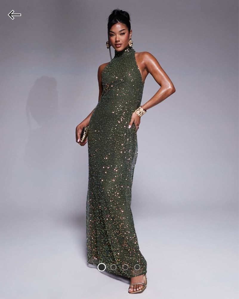 Sparkling Emerald Green Sequin Gown - Image 1