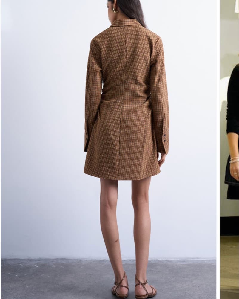 Topshop Long Sleeve Ruched Dress - Image 3