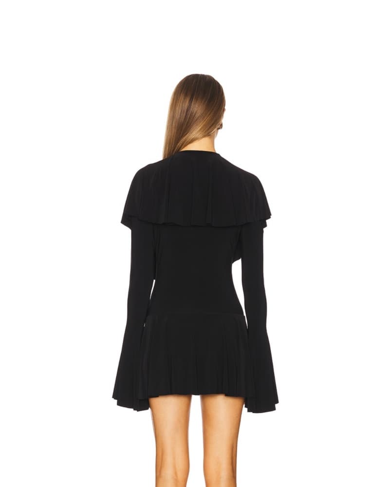 Norma Kamali Black Ruffle Dress - Image 3