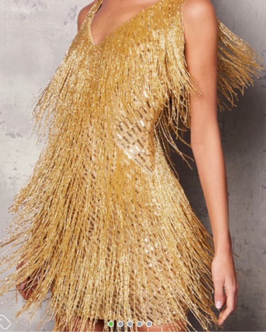 Nadine Merabi Gold Dress - Image 1