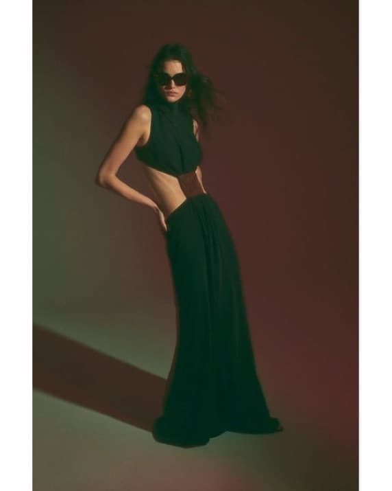 Alexis Cutout Black Maxi Dress - Image 3