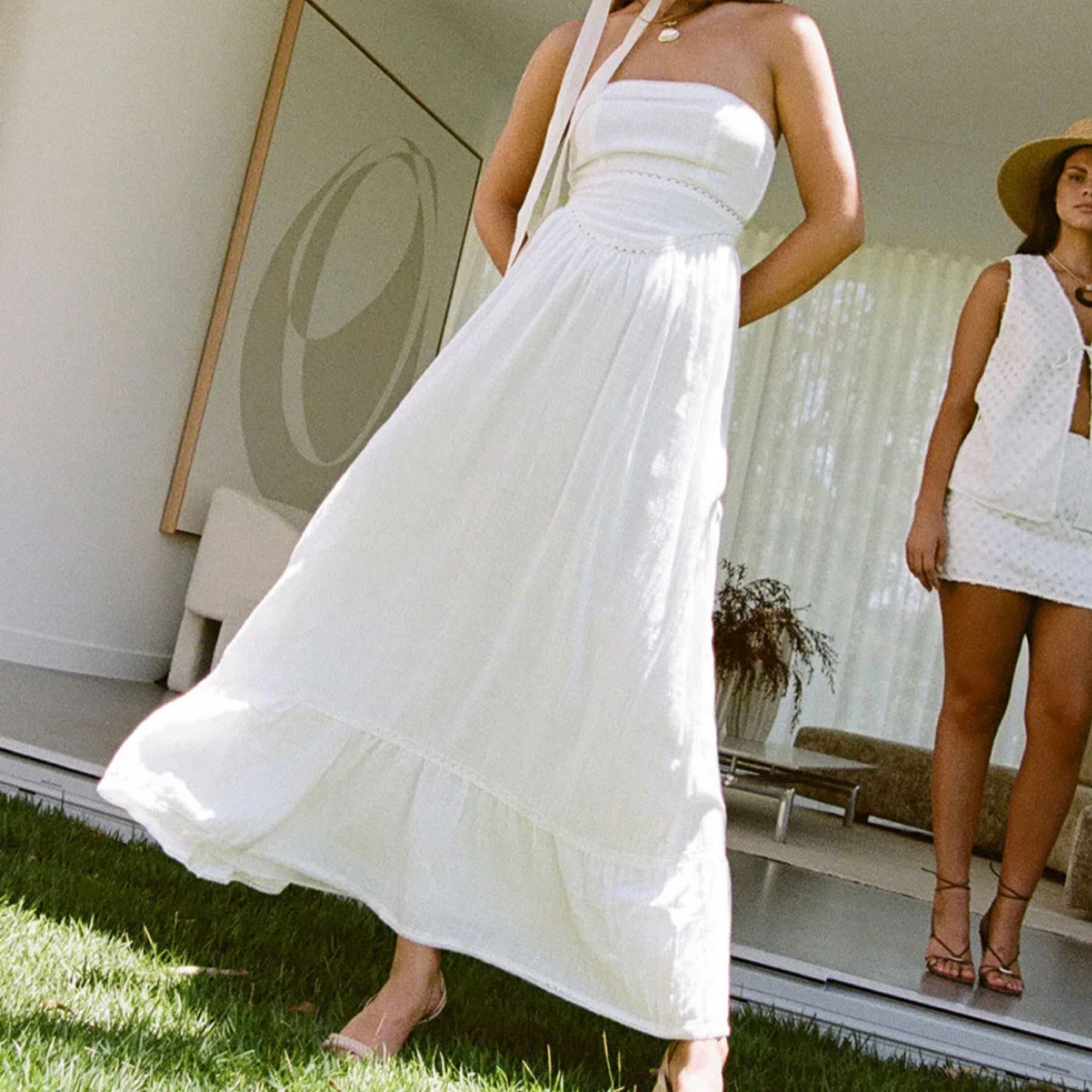 Sabo Kenna Breezy White Maxi Dress - Image 1