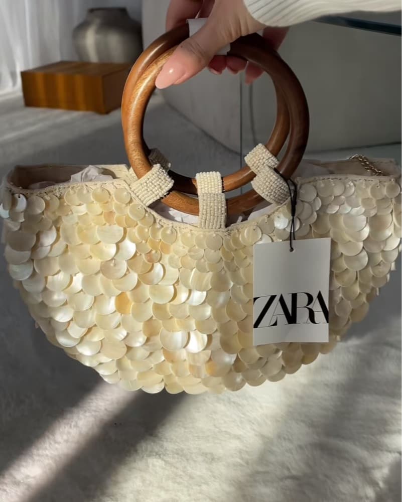 Zara Faux Mother Of Pearl Shell Bag  - Image 3