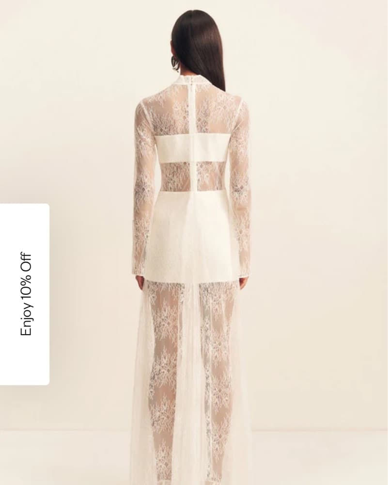 Shona Joy Labyrith Lace High Neck Dress - Image 2
