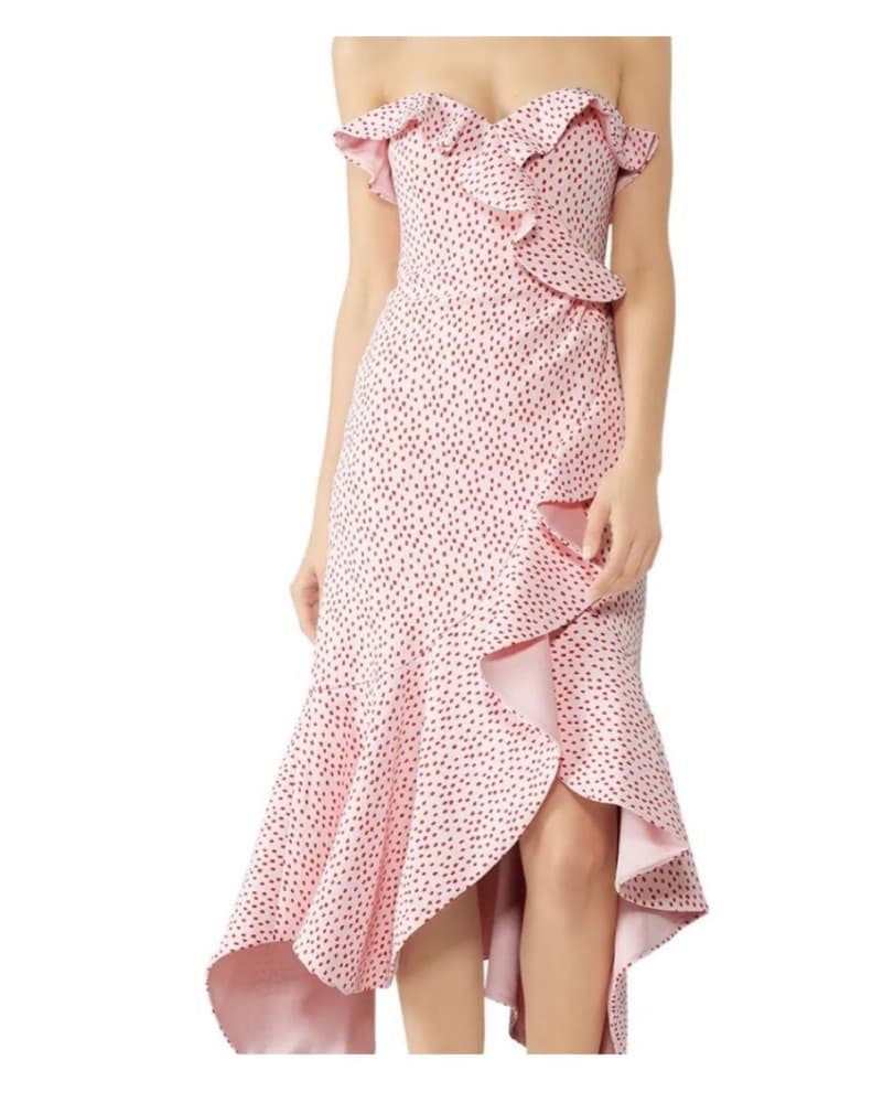 Simkhai Polka Dot Ruffle Midi Dress - Image 2