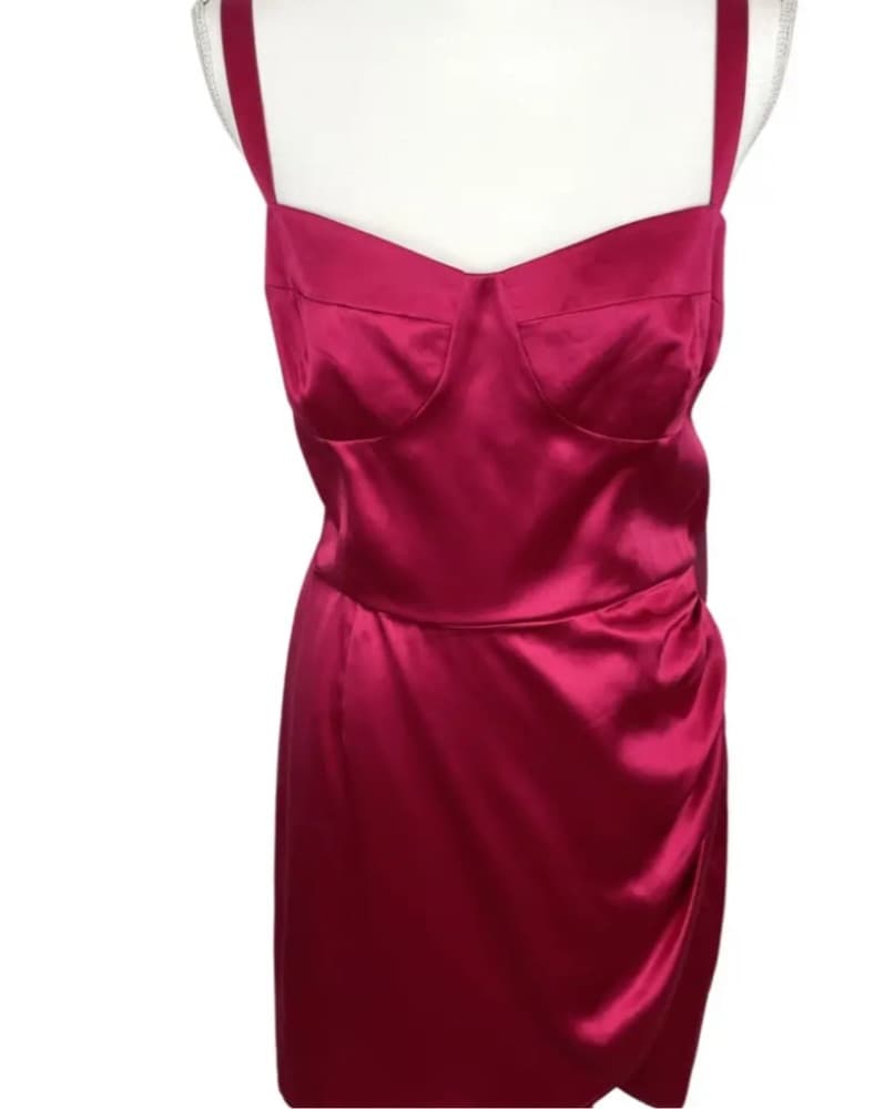 Reformation Pink Silk Mini Dress - Image 2
