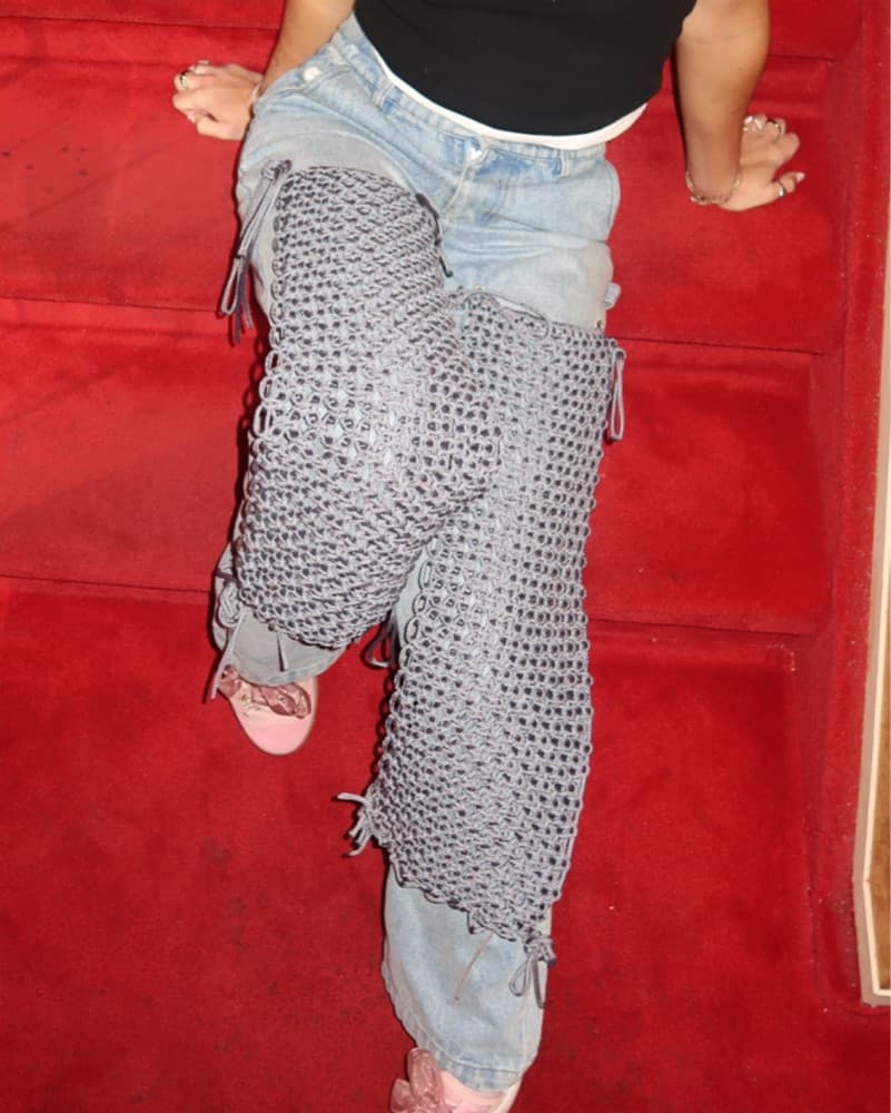 Weave Patch Jeans - Image 2