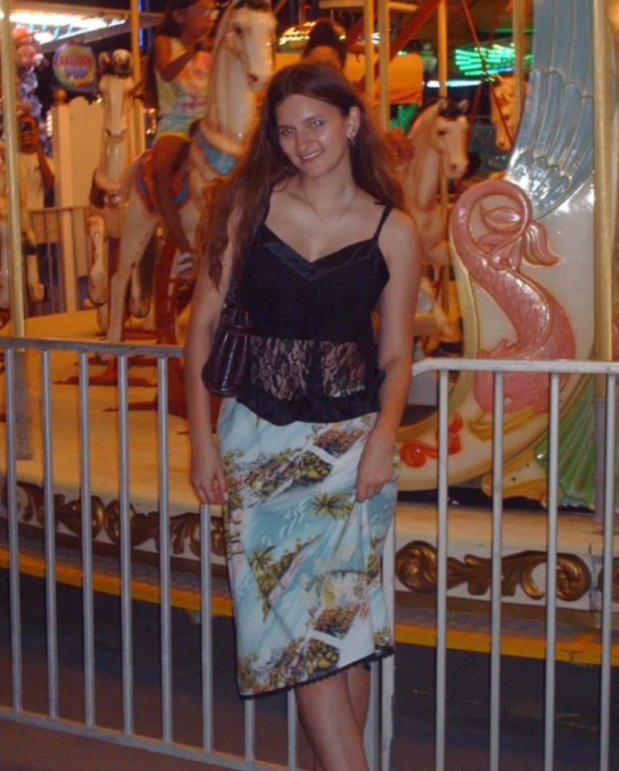tropical midi skirt with lace - Image 1