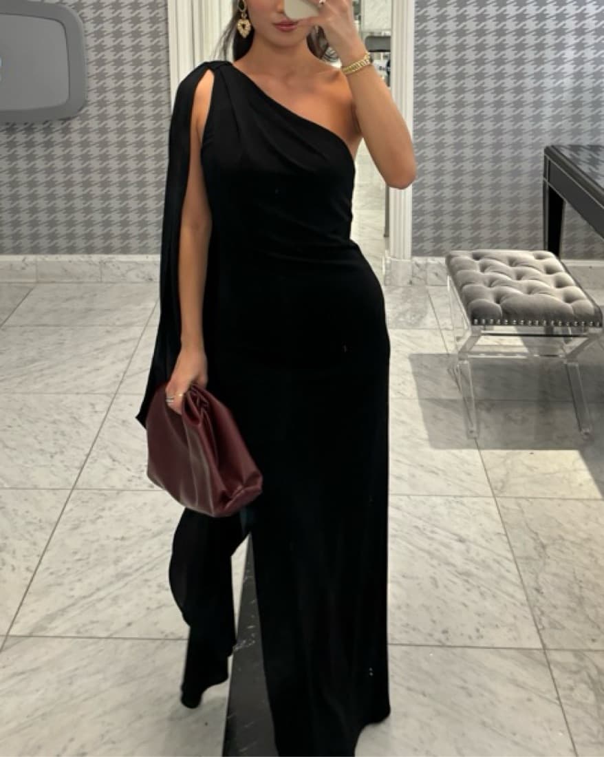 Alice & Olivia Anja One Shoulder Dress - Image 1