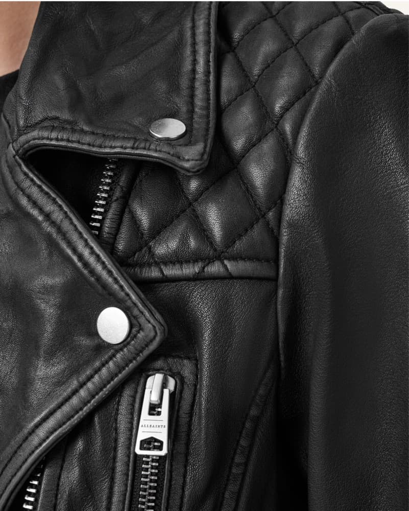 All Saints Distressed Leather Jacket  - Image 5