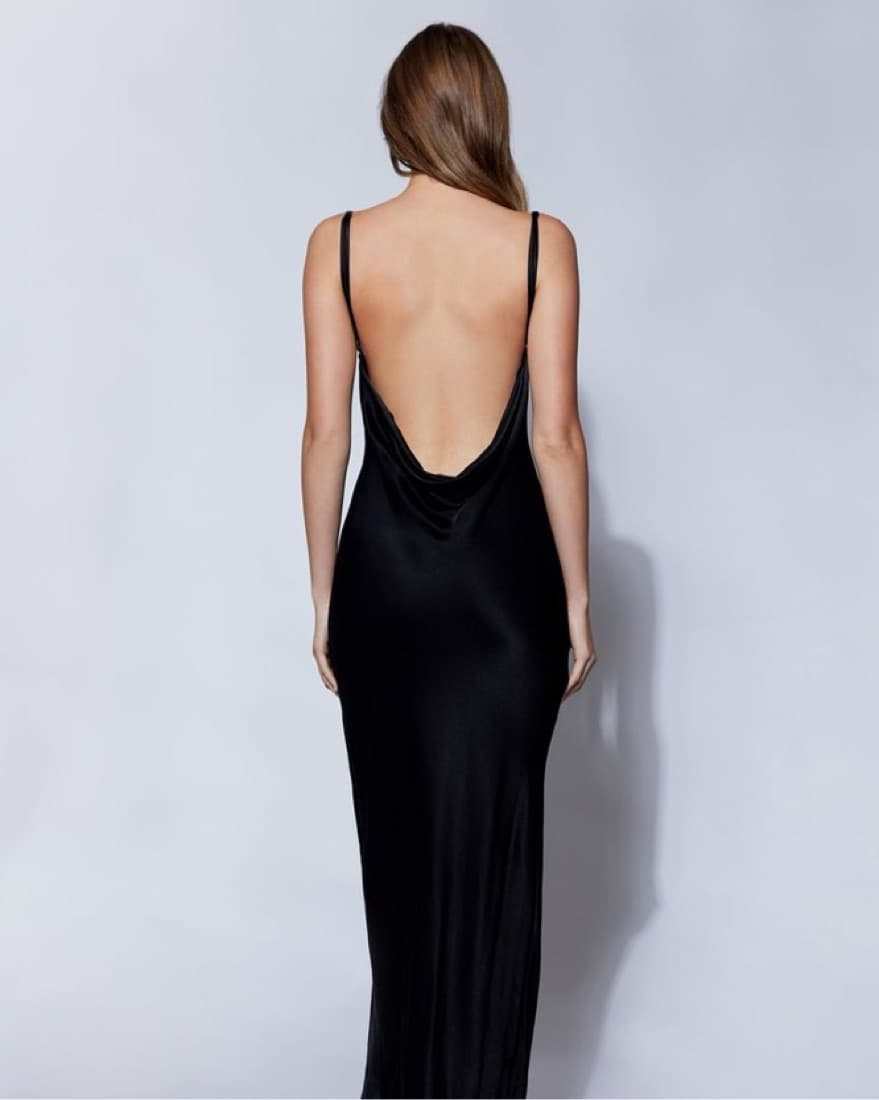 Backless Maxi Dress - Meshki Black - Image 2